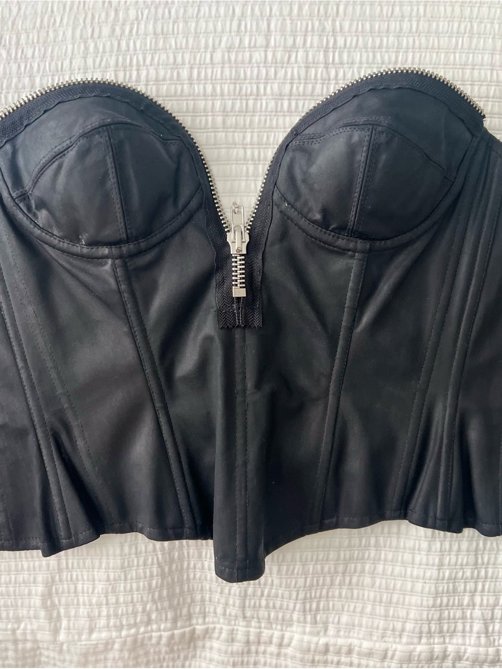 Black Ribbed Strapless Bustier top by trashy lingerie - Picture 6 of 6